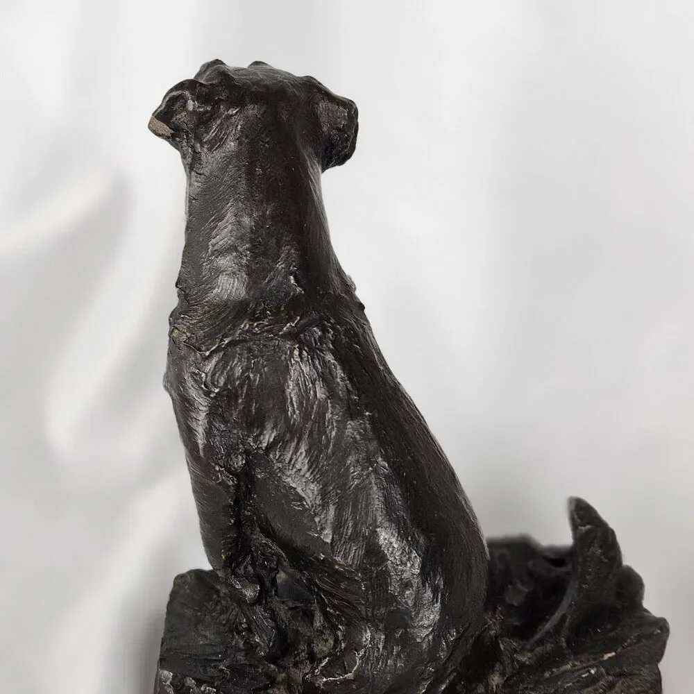 Vintage Dog Resin Statue Figurine Detailed Face Labrador Retriever 4 1/2